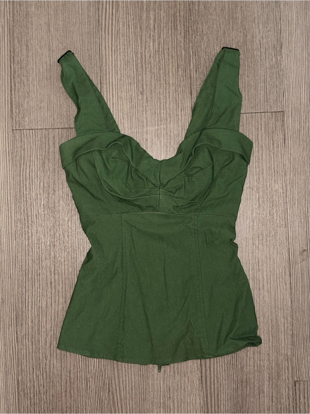 Traci lords pinup couture Green Sweetheart Top corset bustier retro XS RARE HTF